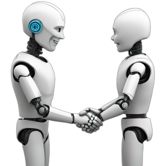 human and robot handshake emoji