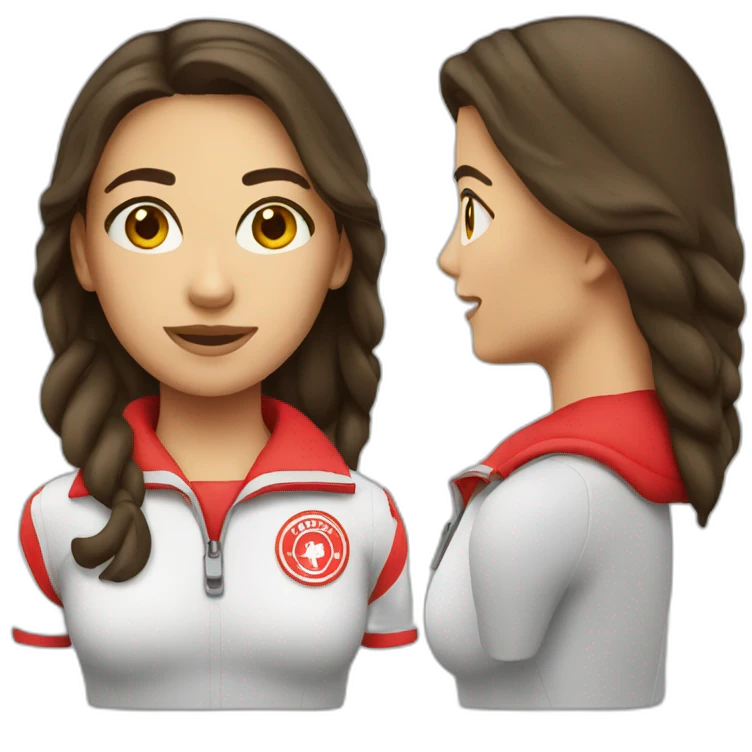 Female brunette lifeguard emoji