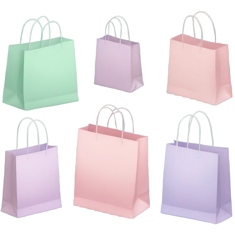 Pastel rose Shopping bags emoji