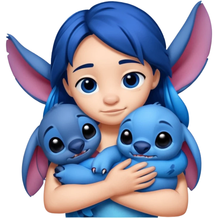LILO hugging Stitch emoji