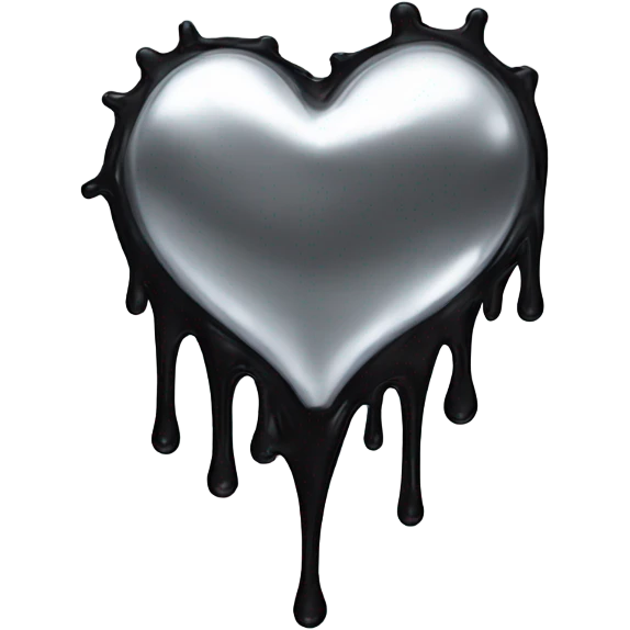 drippy chrome heart emoji