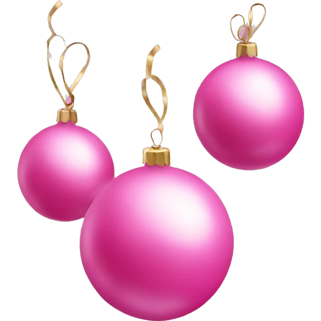 Pink christmas decorations  emoji