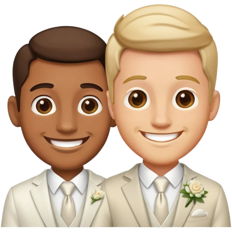 2 men marriage emoji
