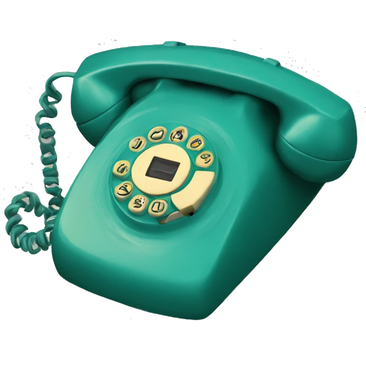 Teal 1950 phone emoji