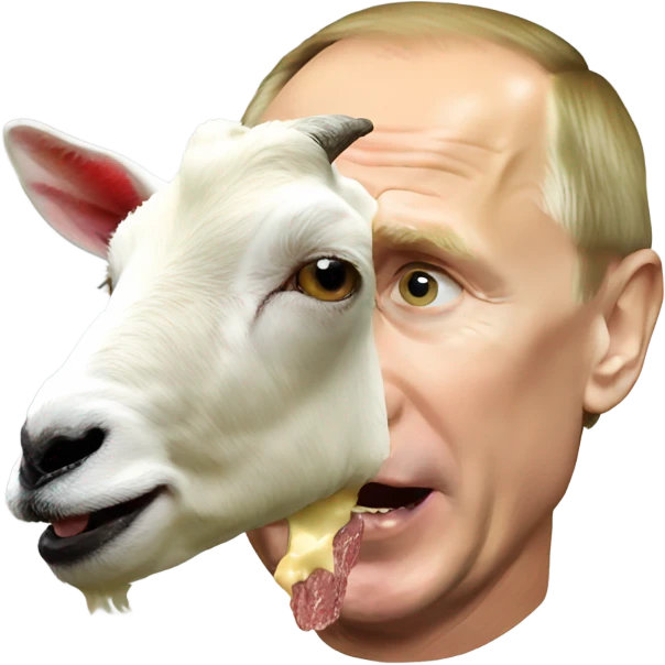 Putin eats goat emoji