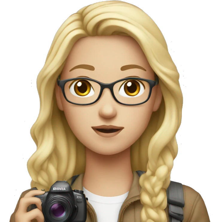 photographer white girl emoji