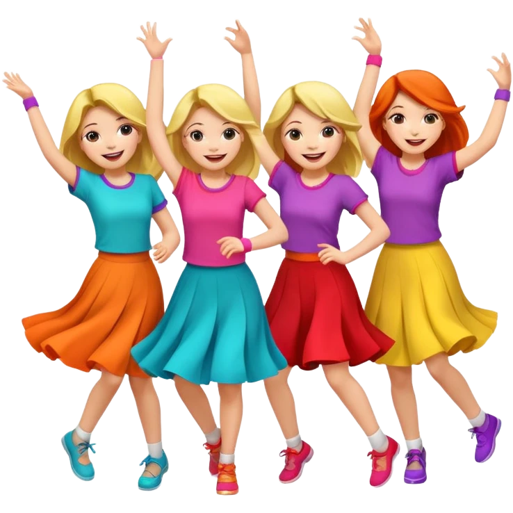 girls dancing emoji