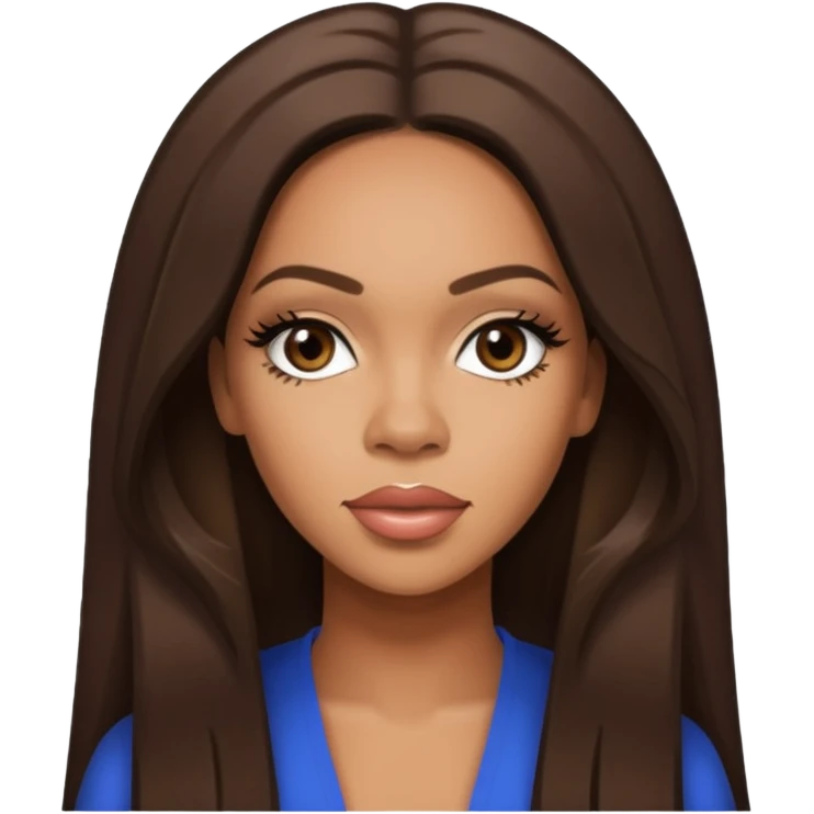 Farrah Franklin from Destiny's Child with long dark brown hair emoji