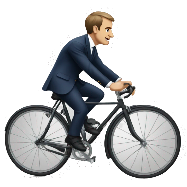 Macron sur vélo emoji
