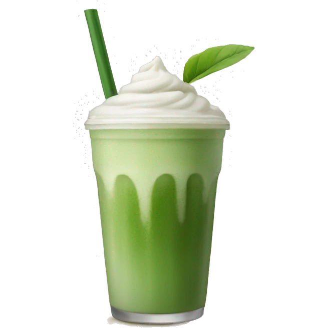 Iced matcha latte emoji