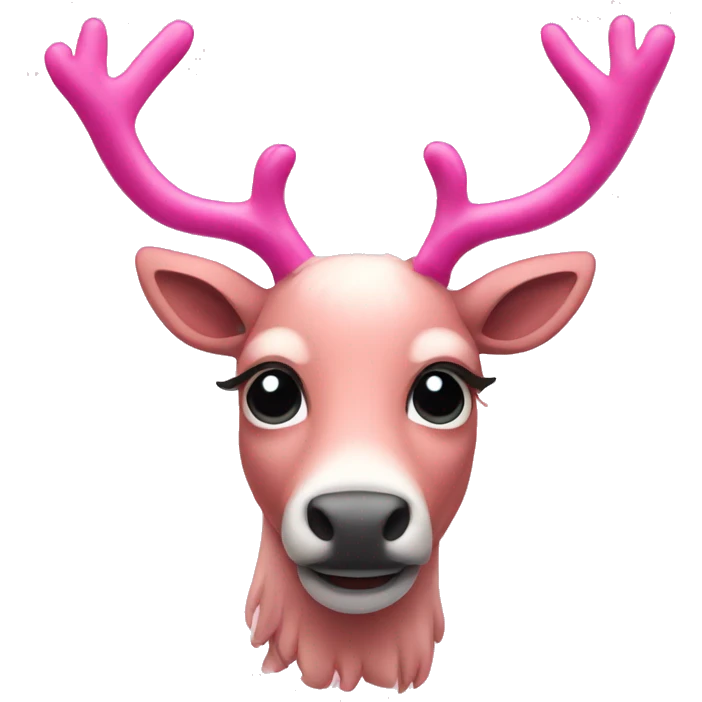 pink reindeer  emoji