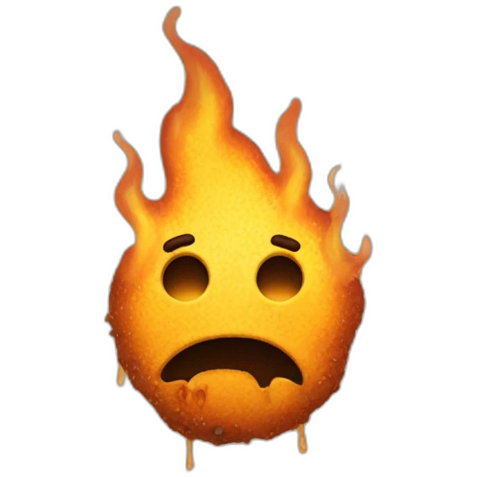 crusty emoji face burned dying emoji