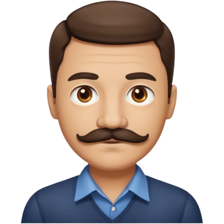 with a mustache emoji