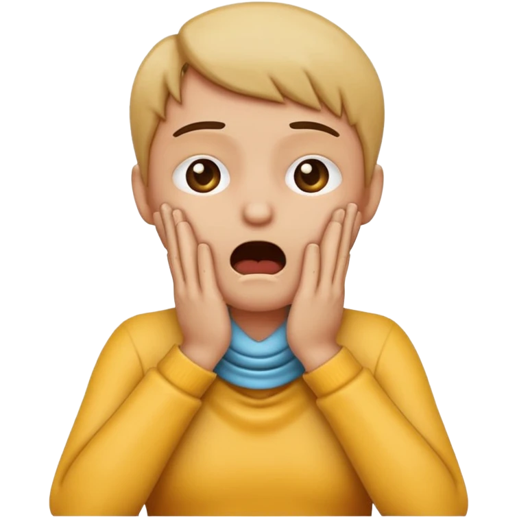 Emoji with hands over throat emoji
