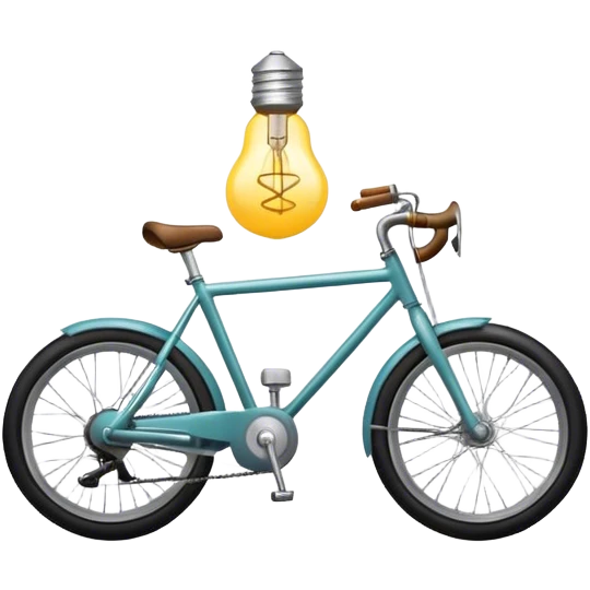 lightbulb on a bike  emoji