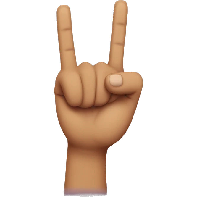 three fingers up like this one but the middle finger also up 👆🏻 emoji