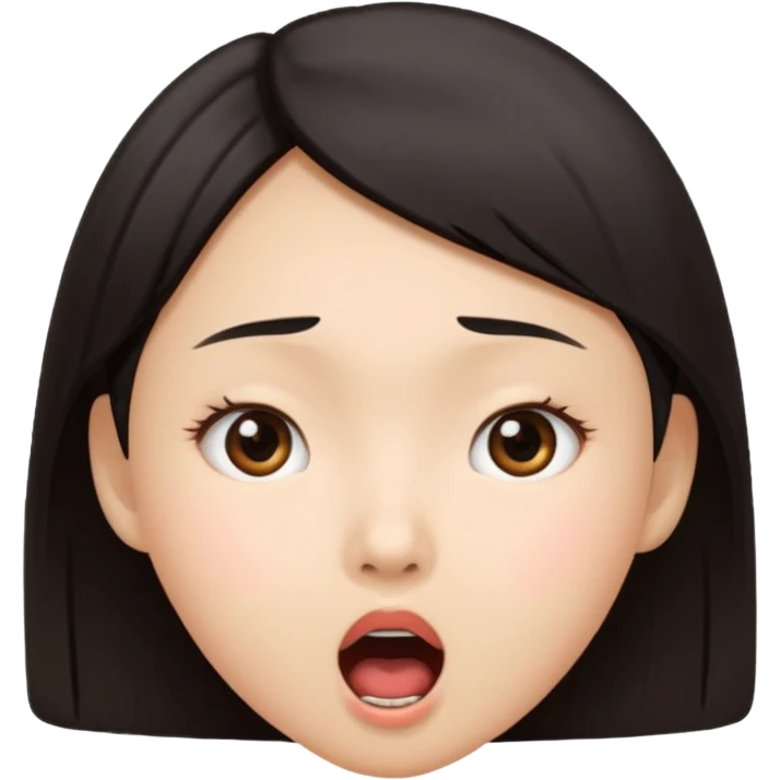 asian girl surprise face emoji