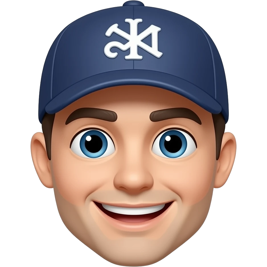 Carinha sorridente Emojis.com um 🙂boné SR emoji