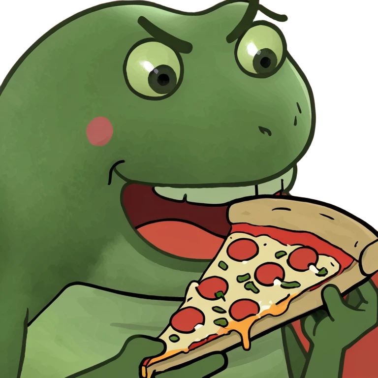 Human eating pizza emoji