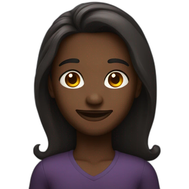Smirk dark skinned emoji