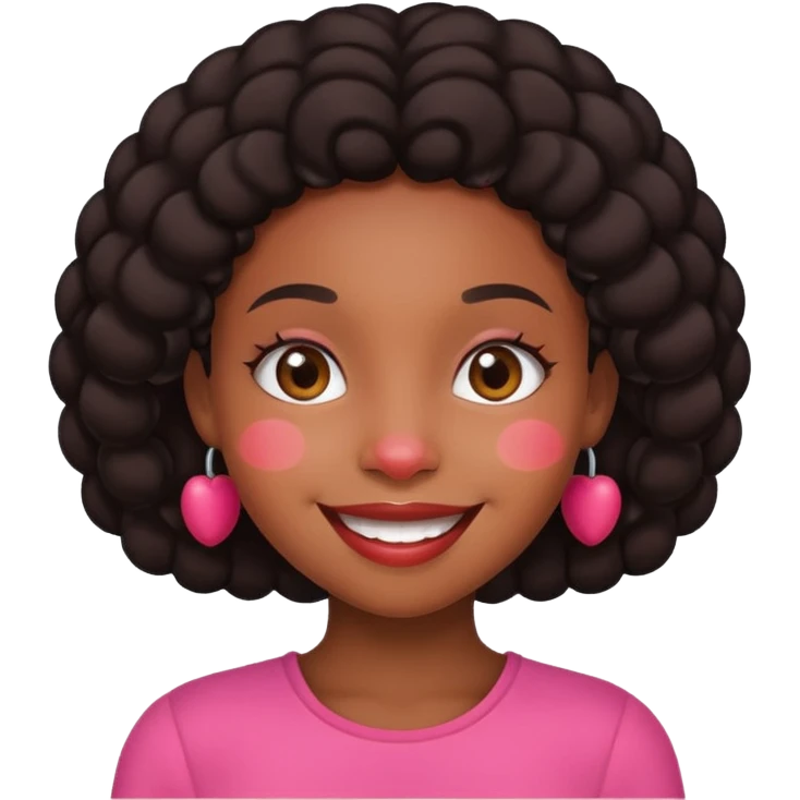 Black girl being flirty  emoji