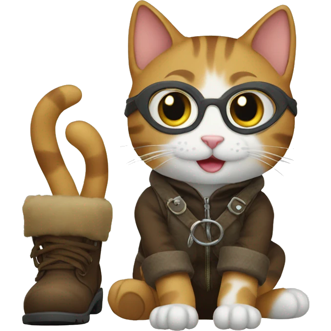Cat whit boots emoji