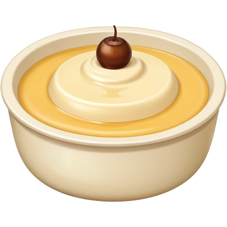 A white bowl filled with creamy texture, smooth and thick, glossy and rich, realistic, high detail, simple composition, isolated on white background, centered composition
 emoji