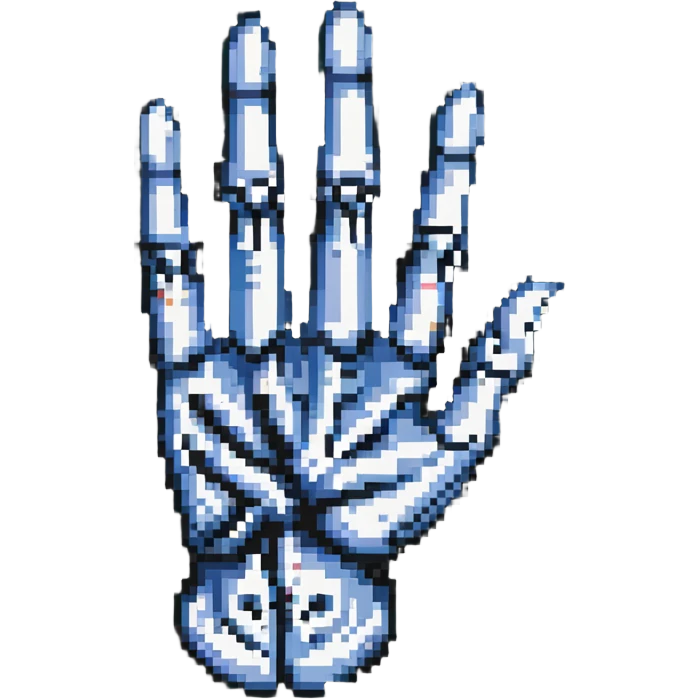 skeleton palm emoji