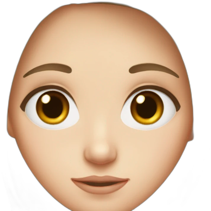 white girl with hazel eyes and dark brown hair emoji