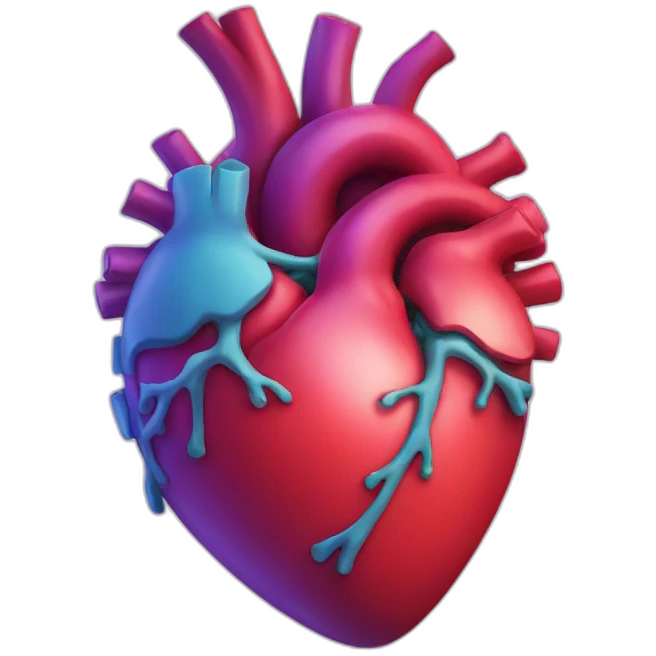 Electronic heart emoji