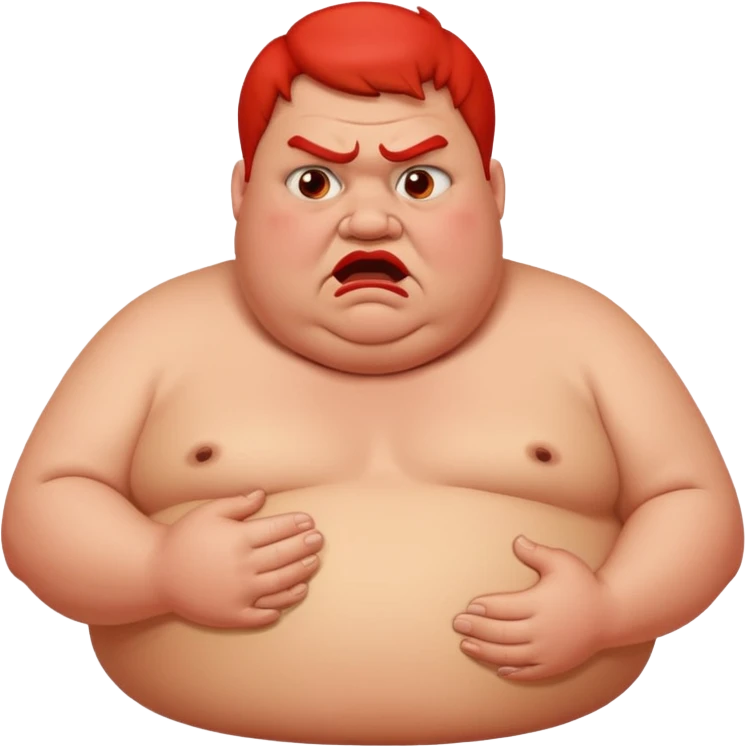 fat man sharting emoji