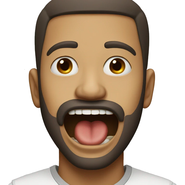 Man who bite him lips  emoji