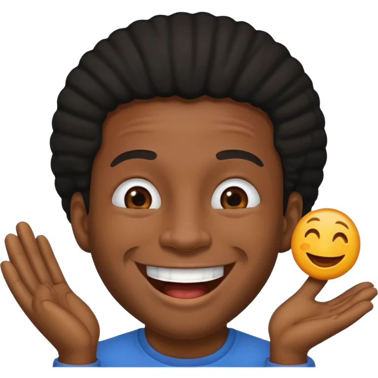 black man farting  emoji