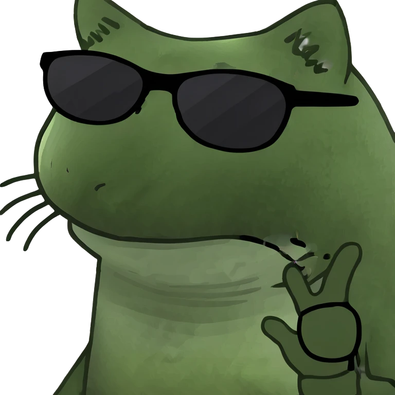 Cat with sunglasses emoji