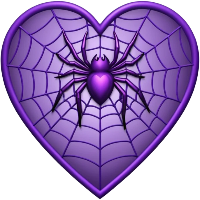 heart with purple gothic spiderweb emoji
