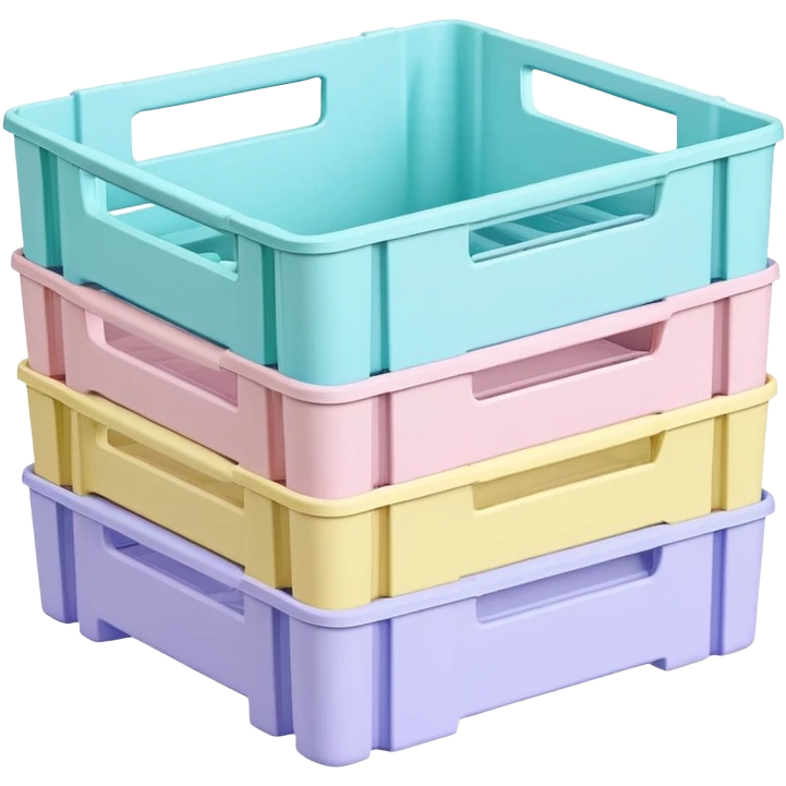 plastic pastel crate from scandinavian brand hay emoji