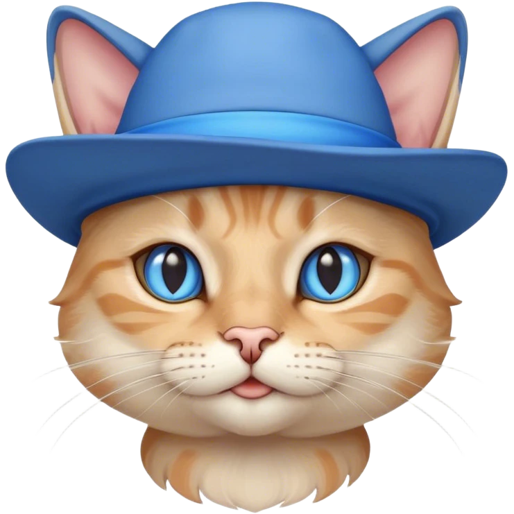cat with a blue hat emoji