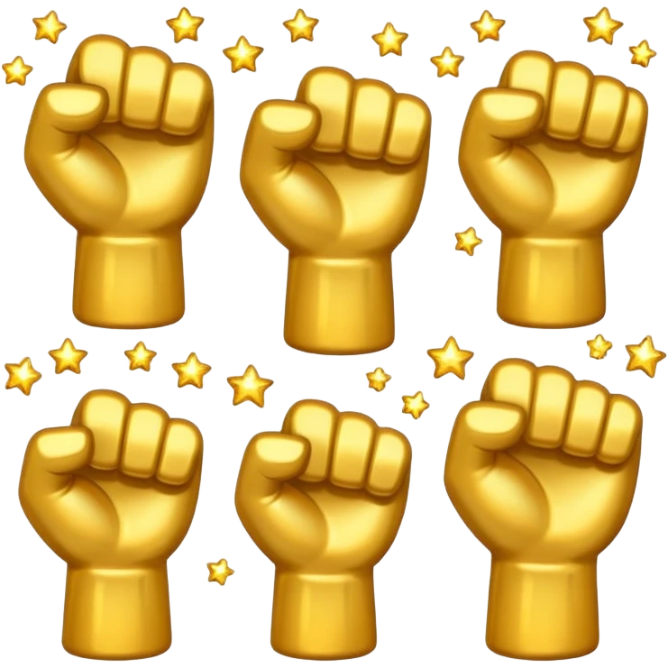Fist emojis with sparkles emoji