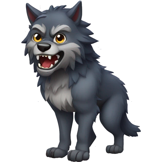 Werewolf cute emoji