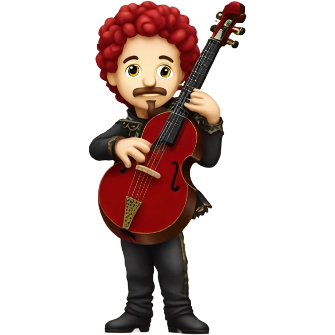 Vivaldi standing Baroque Red old chibi banjo emoji