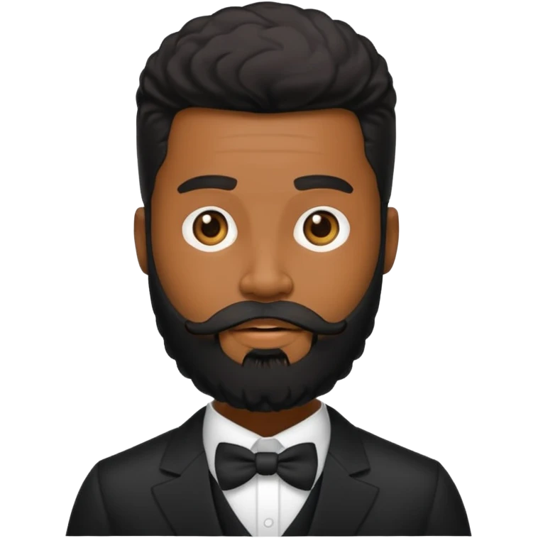 A black gigolo with a full beard emoji