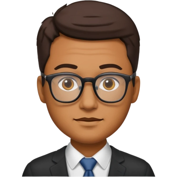 bold and wearing glasess man emoji