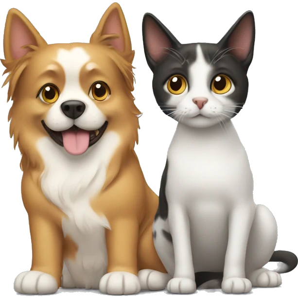 dog with cat emoji