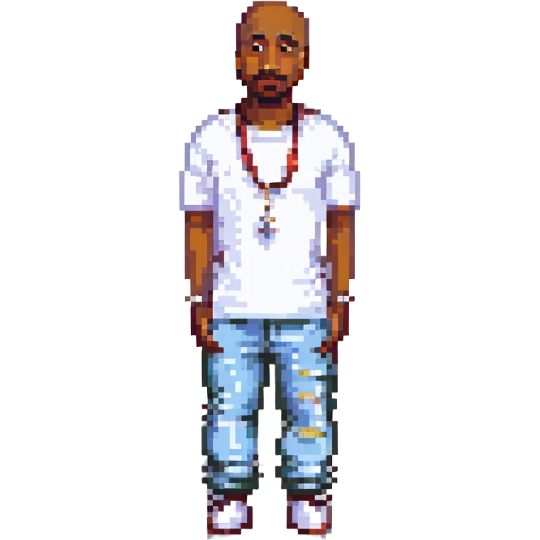 2Pac в полный рост, no background emoji
