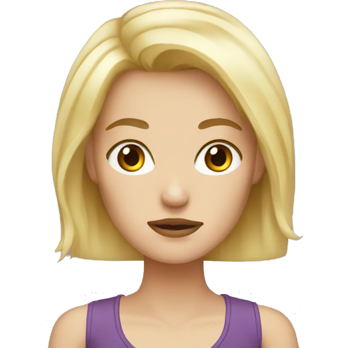 not happy white woman blonde hair emoji