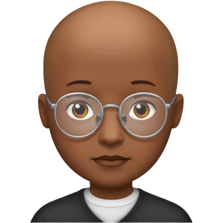bald boy with glasses a little darker  emoji