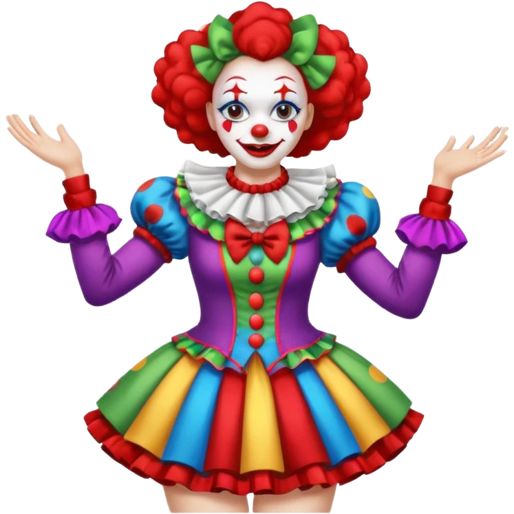 dancing woman clown emoji