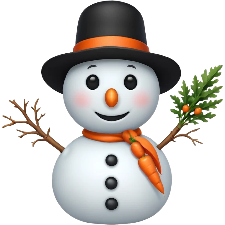 snowman with hat with out carrot  emoji