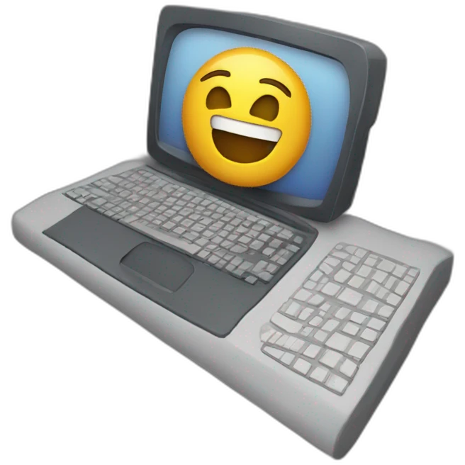 Geni on a computer emoji