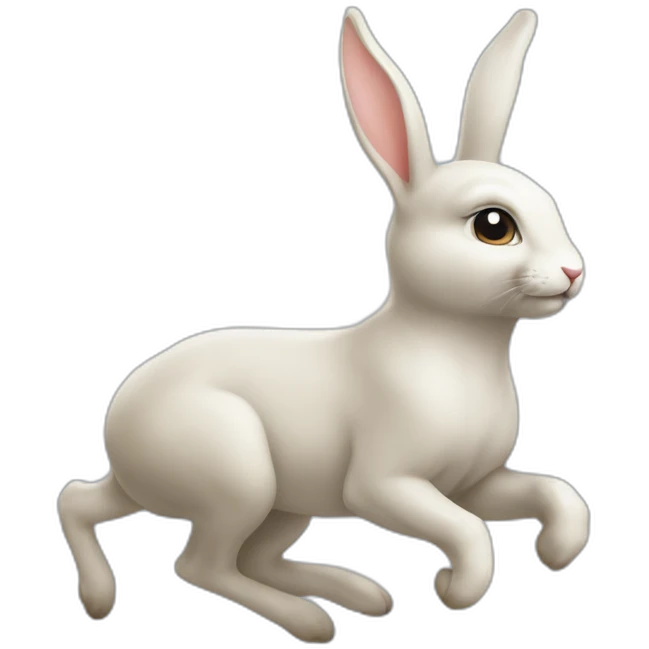 Lapin sur licorne emoji